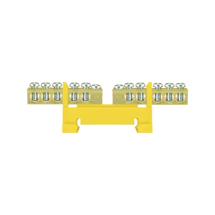 Clamp yellow 2x5x16mm2 DIN rail
