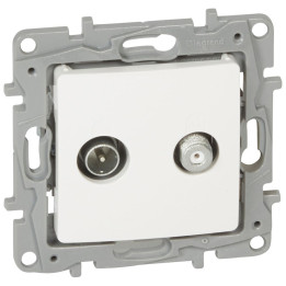 Legrand Niloe TV/SAT розетка сквозная 14dB белая