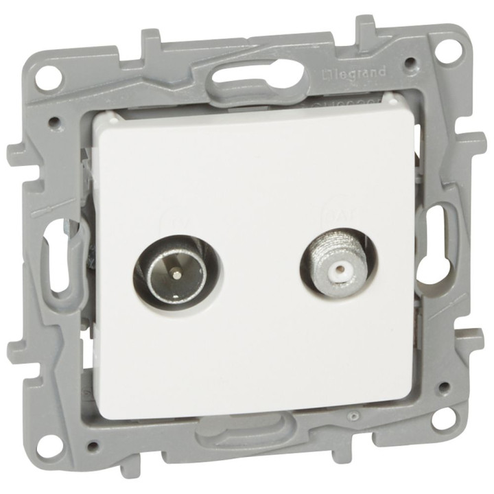 Legrand Niloe TV/SAT розетка сквозная 14dB белая