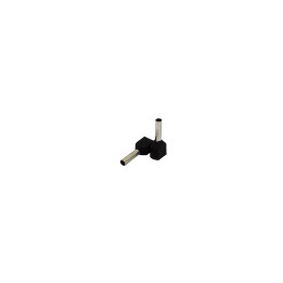 Manchon isolé double extrémité 1,5mm2/8mm, noir, 100 pcs
