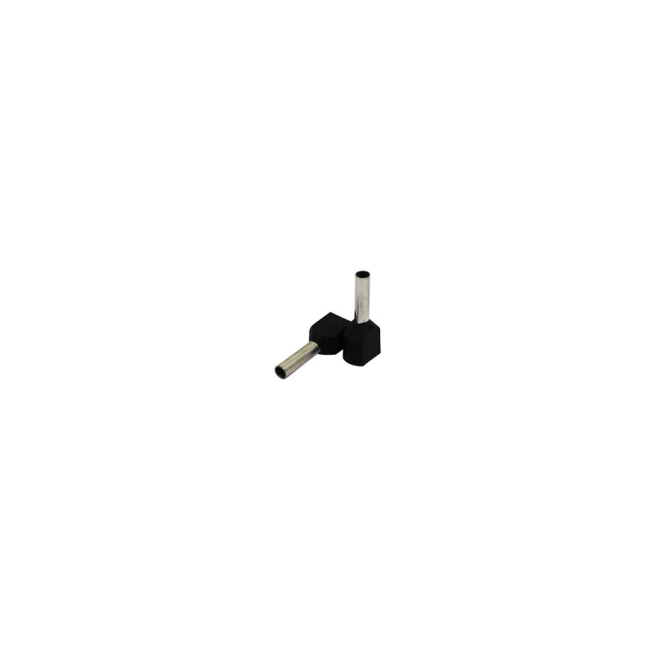 Manchon isolé double extrémité 1,5mm2/8mm, noir, 100 pcs
