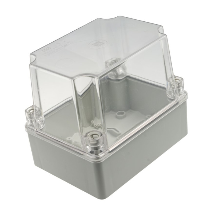 S-BOX коробка IP65 150x110x140mm прозрачная крышка, серая