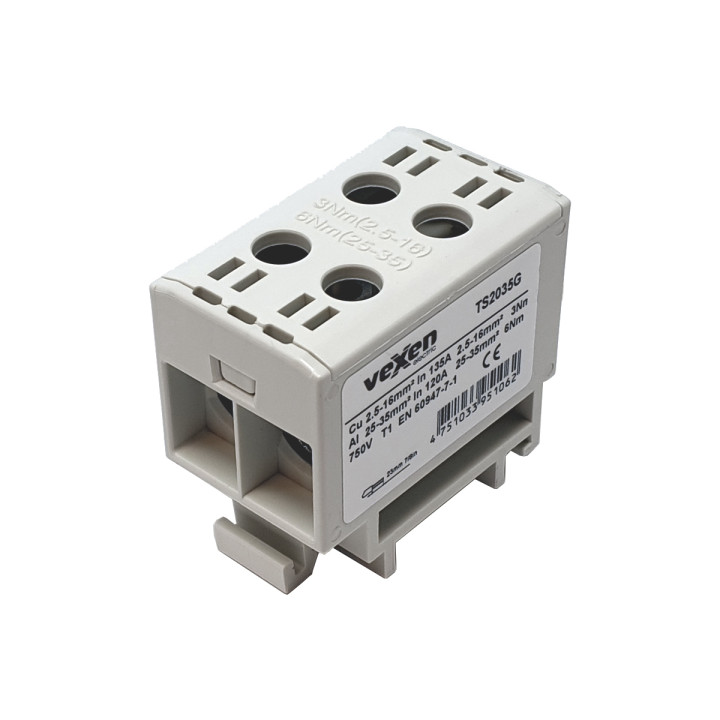 TS2035G L bornier universel Al/Cu 2x2,5-35mm2