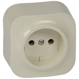 2P socket outlet Forix - surface mounting - IP 2X - 16 A - 250 V - ivory