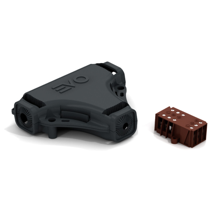 EVO T branch gel insulated connection joint IP68 with three pole terminal block 1-4mm2 0.6/1kV cables with diameter 6-13mm