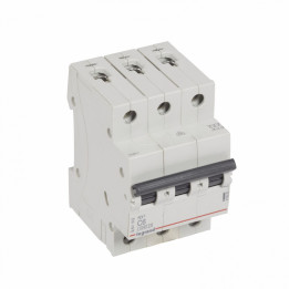 MCB RX 6000 - 3P - 400V - 6 A - Courbe C - jeu de barres d'alimentation type broches/fourchettes