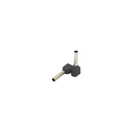 Manchon isolé double extrémité 4mm2/12mm, gris, 100 pcs