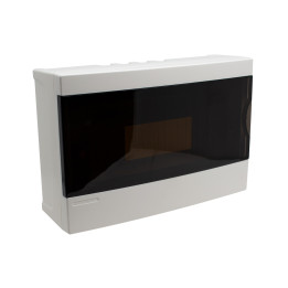 Distribution box wall mounted 12 modules, transparent door, IP40