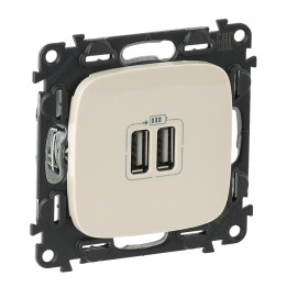 VALENA ALLURE 2 CHARGEUR USB A+A 2.4A 12 W IVOIRE