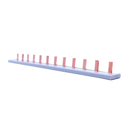 Jeu de barres MCB 16 mm2, monophasé, type à broches, 210 mm, 12 modules