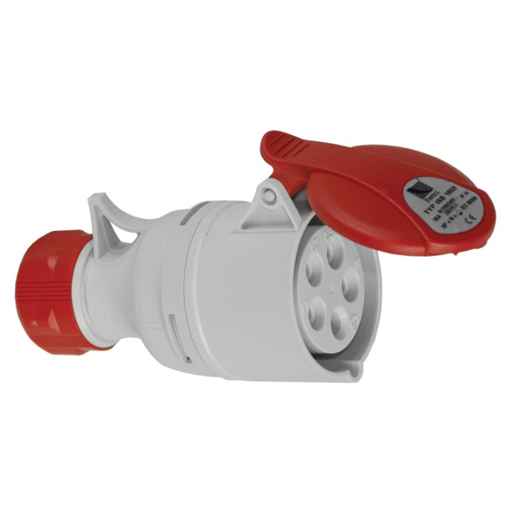 Power socket mobile , quick-fit connection 3P+N+E 16A IP44