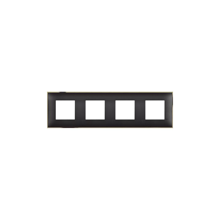 Классия Accents рамка черное золото, 4 места