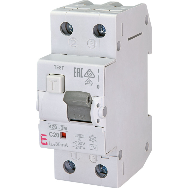 RCBO, KZS-2M AC C20/0.03