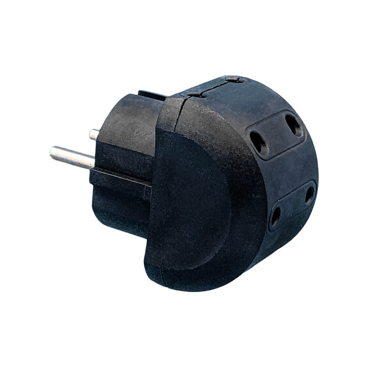 VX1127B - 5 gang, black socket plug adapter