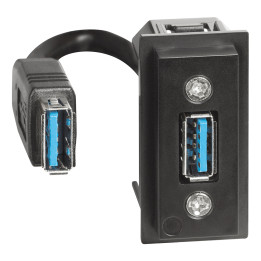 Pre-connected type A USB connector