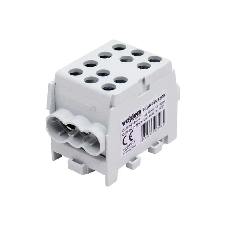 Borne HLAK Al/CU 2x35-4x25mm - gris