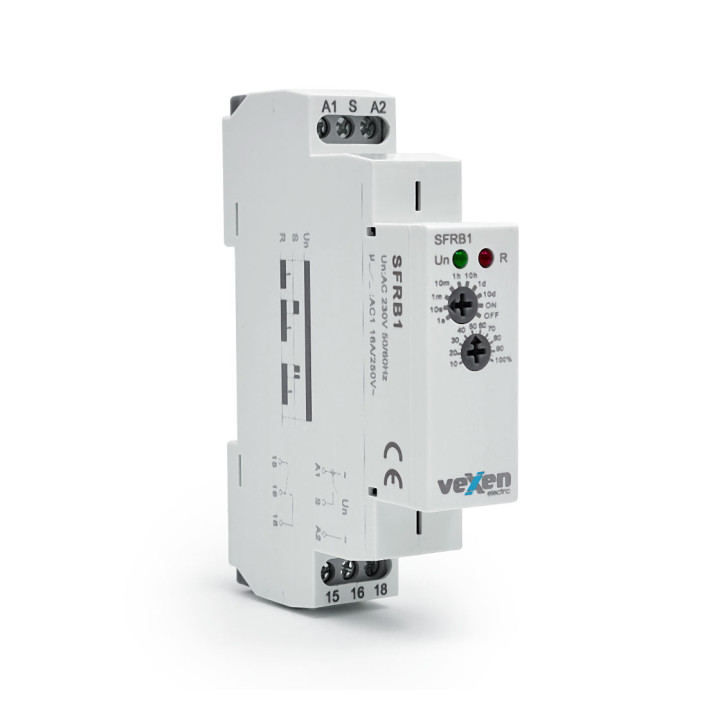 SFRB1 Relais temporisé avec temporisation OFF 1CO 16A AC230V