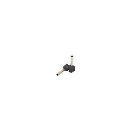 Manchon isolé double extrémité 0,75mm2/10mm, gris, 100 pcs