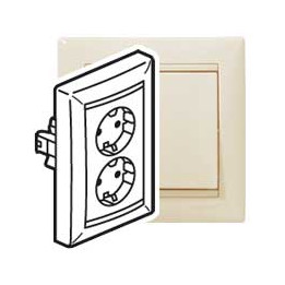 PRIX 2X2P+T SCHUKO A VIS IVOIRE