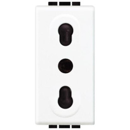 Socket 2P+T 10/16A 250 Vac - shielded tulip contacts