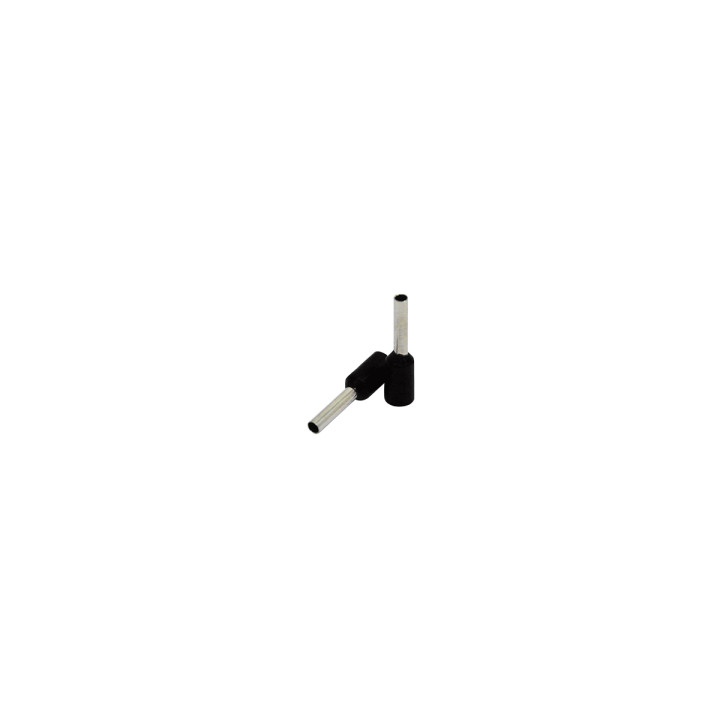 Embout isolé 1,5mm2/8mm, noir, 100 pcs