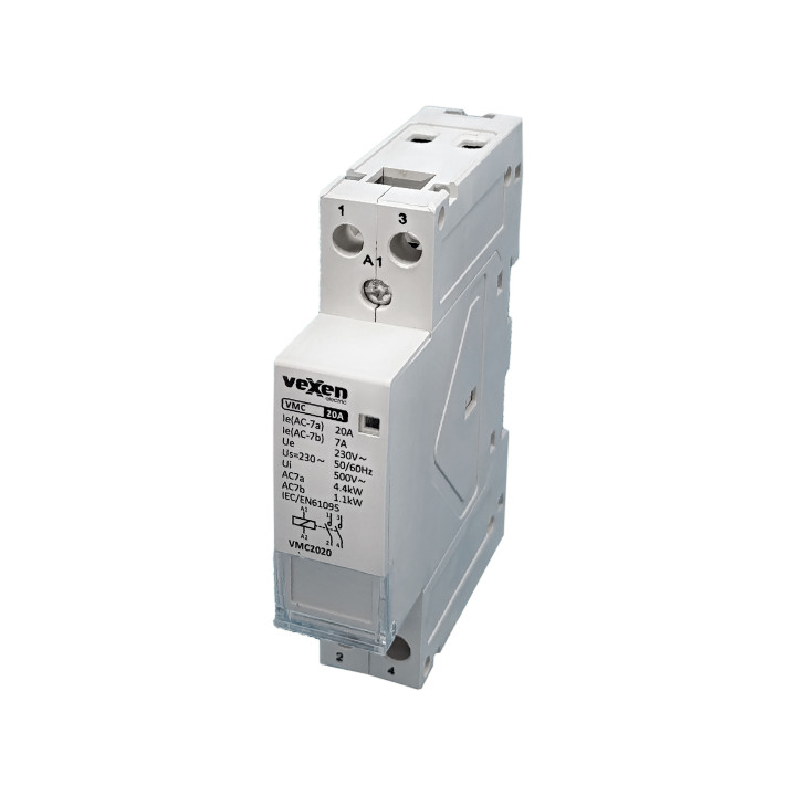 Contacteur modulaire VMC2020 2NO, 20A, AC230V