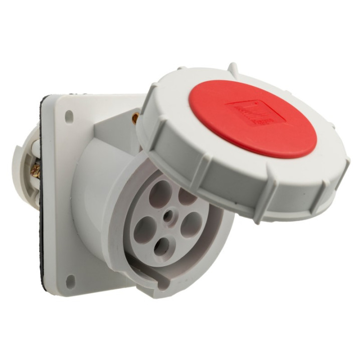 Power socket panel mounting 3P+N+E 63A IP67