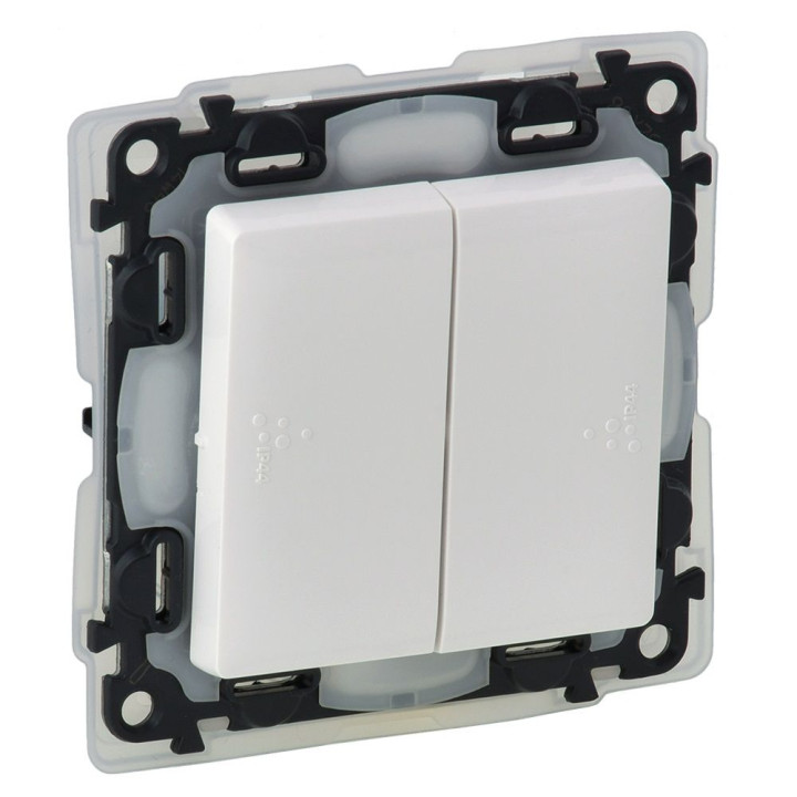 Interrupteur va-et-vient double Valena Life - 10 AX - 250 V - IP44 - blanc
