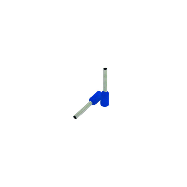 Embout isolé 2,5mm2/10mm, bleu, 100 pcs