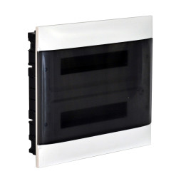 LEGRAND ARMOIRE AFFLEURANTE 2X12M PORTE FUMÉE BORNIER E+N POUR MUR MAÇONNERIE