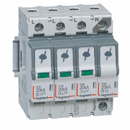 SPD - T2 - Imax 20 kA/pôle - 3P+N - neutre à droite