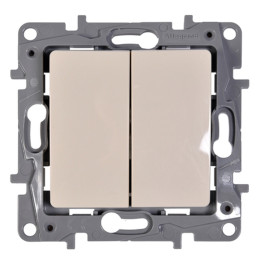 Interrupteur unidirectionnel Niloe - 2 voies - 10 AX - 250 V - bornes automatiques - ivoire