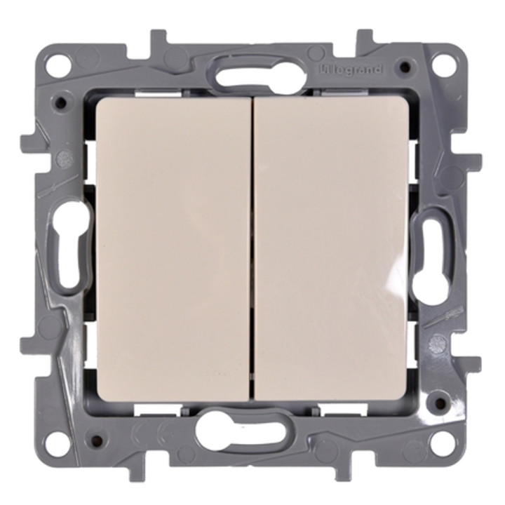 Interrupteur unidirectionnel Niloe - 2 voies - 10 AX - 250 V - bornes automatiques - ivoire