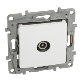 TV male terminal socket Niloe - attenuation -10 dB - white