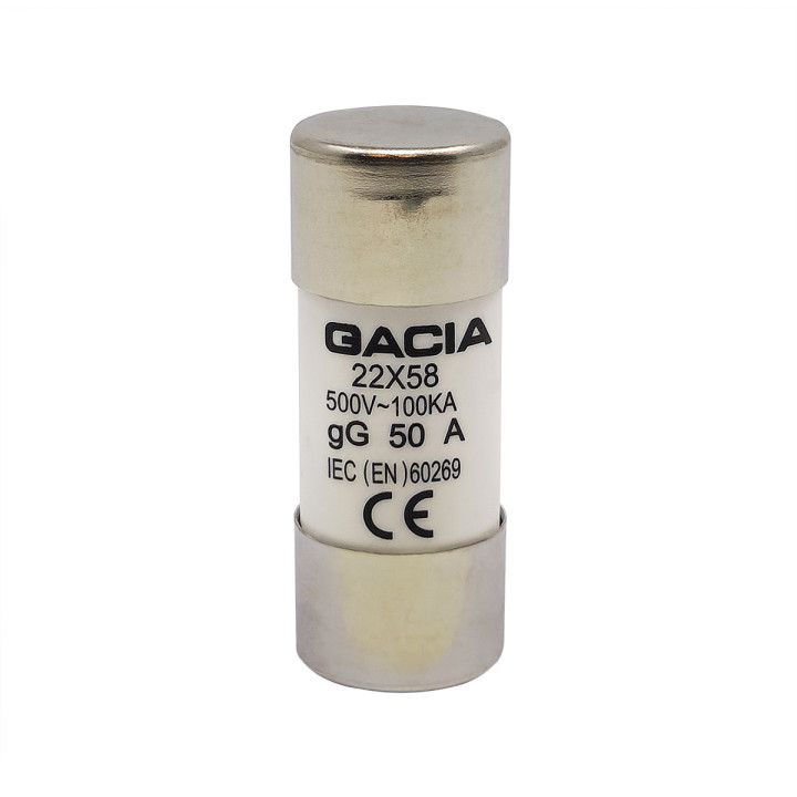 22x58 gG 50A цилиндрический предохранитель 500VAC