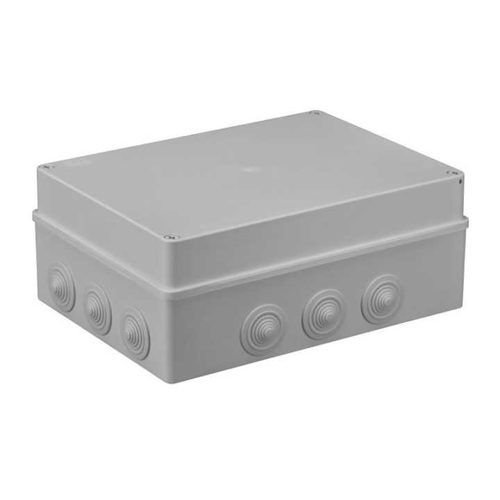 S-BOX box surface mounting IP65 300x220x120mm with glands grey