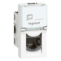 RJ 45 socket Mosaic Cat. 5e - FTP - 1 module - white