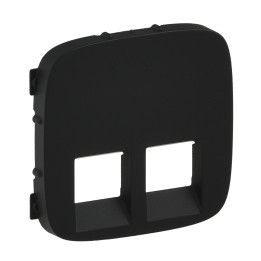 Zaślepka Valena Allure - podwójne gniazdo RJ 45/RJ 11 - czarna