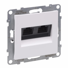 SUNO Double RJ45 socket category 6 UTP white