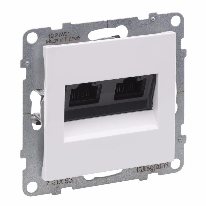 SUNO Double RJ45 socket category 6 UTP white