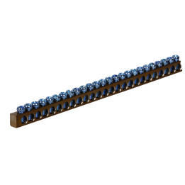 Brass terminal for 63A 9 x 6.5 x 1000 mm