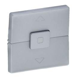 Plaque de recouvrement Valena Life - commande de volet roulant - aluminium