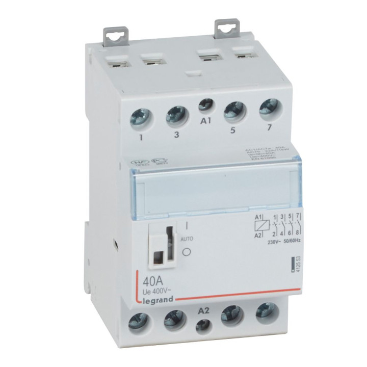 Contacteur de puissance CX - avec collet 230 V et poignée - 4P - 400 V - 40 A