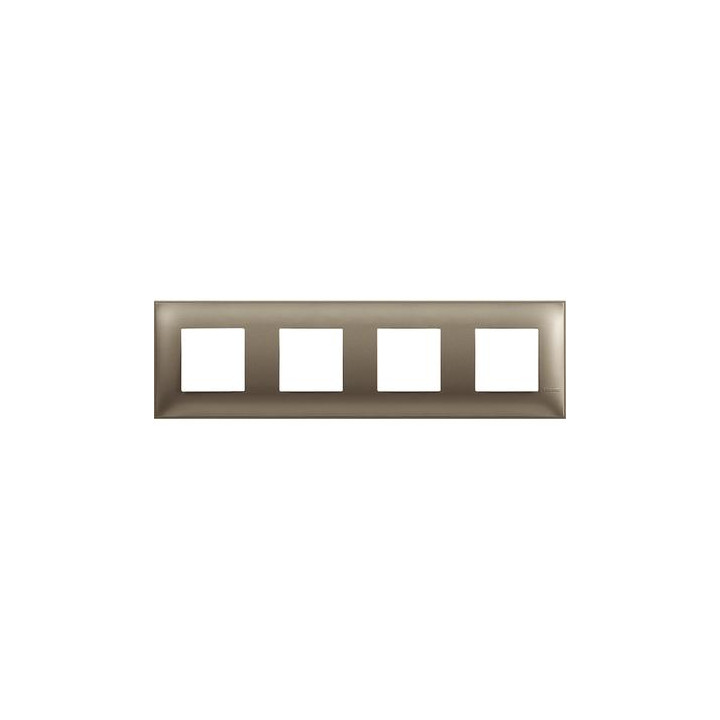 Bticino Classia Finishes рамка титановый металл 4 места