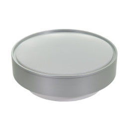 DIONE LED-Silberring, weiße Unterseite, milchiger Lampenschirm