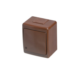 BETA Kreuzschalter Oberfläche braun IP44