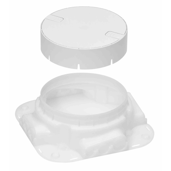 Boîtier d'encastrement auto-ajustable pour boîtiers de sol IP 66 - avec couvercle