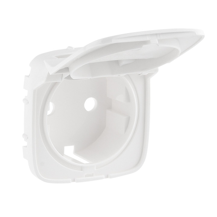 Placca Valena Allure - presa 2P+T - con sportellino - standard tedesco - bianco