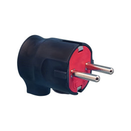 VX1104B - Enchufe estándar tipo L negro con conexión a tierra