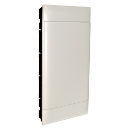 LEGRAND ARMOIRE ENCASTRÉE 4X18M PORTE BLANCHE BORNIERS E+N POUR MUR SÈCHE